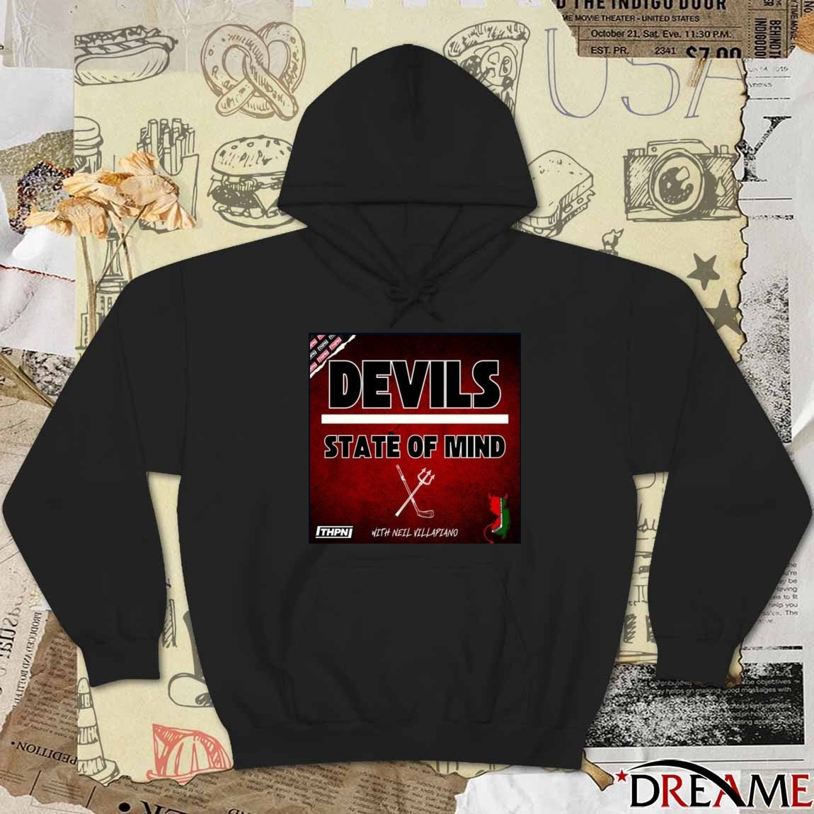 Devils State of Mind With Neil Villapiano Art t-shirt
