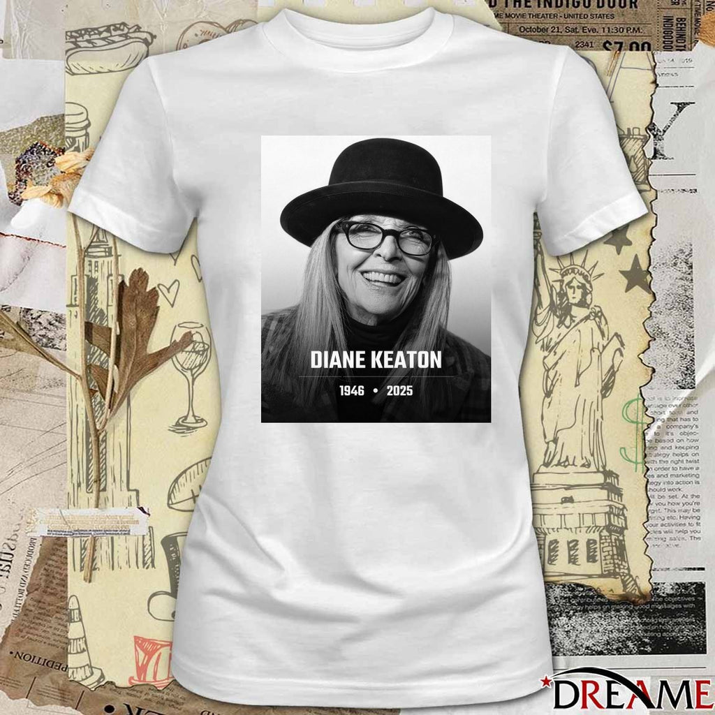 Diane Keaton Passes Away At 79 1946 – 2025 The Film Zone Poster t-shirt