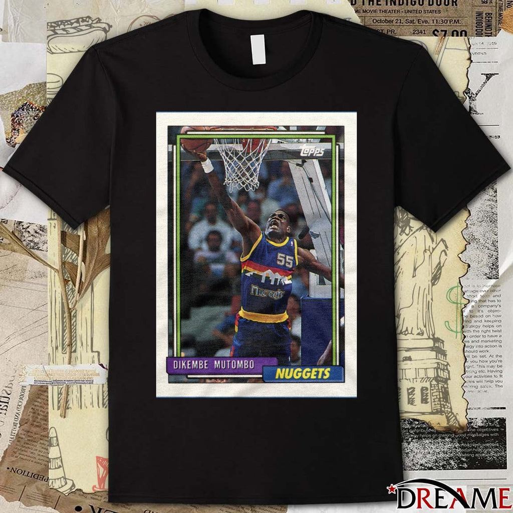 Dikembe Mutombo Denver Nuggets 2026 NBA Basketball Topps Trading Card Player t-shirt