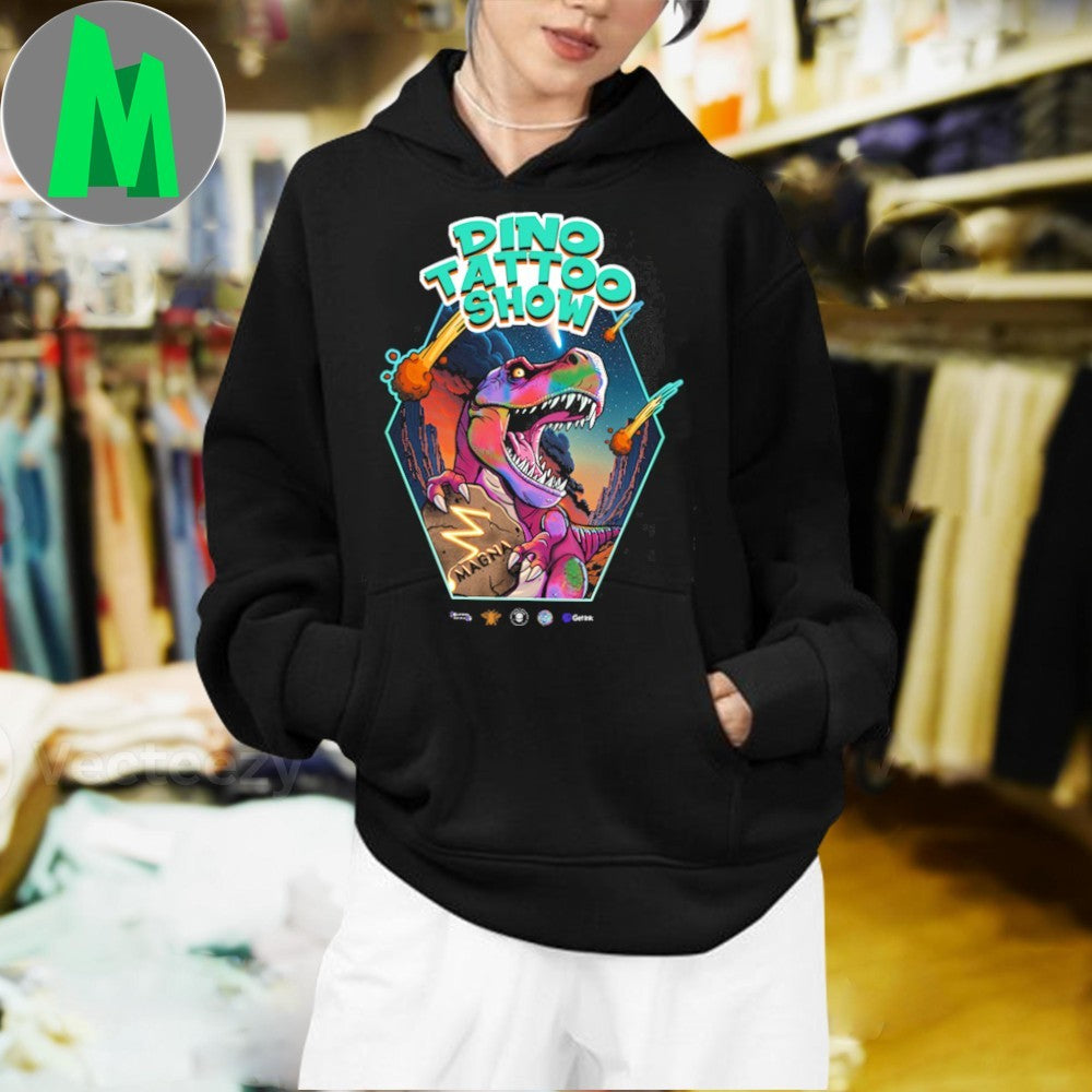 Dino Tattoo Show Official – Black Premium Lightweight Oversized T-Shirt
