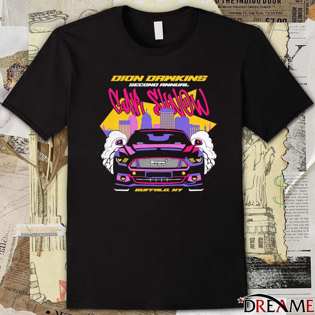 Dion Dawkins Wearing 2025 Dion Dawkins Second Annual Car Shnow Shnow Motorsports Buffalo NY t-shirt