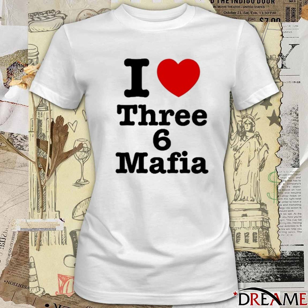 Djpaulkom I Love Three 6 Mafia t-shirt