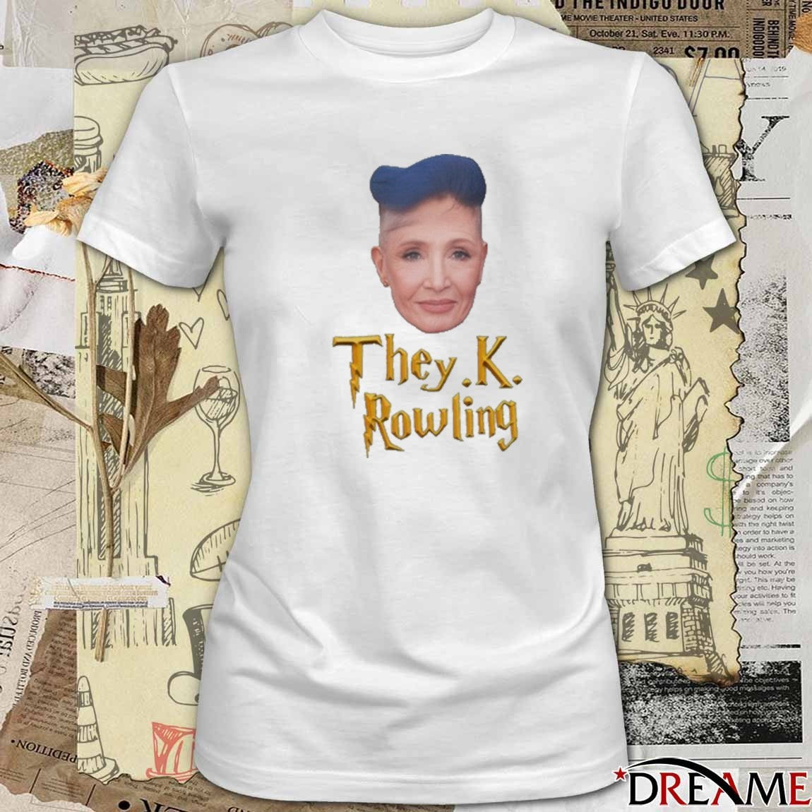 Dobby Vs J K Rowling They K Rowling Portrait t-shirt