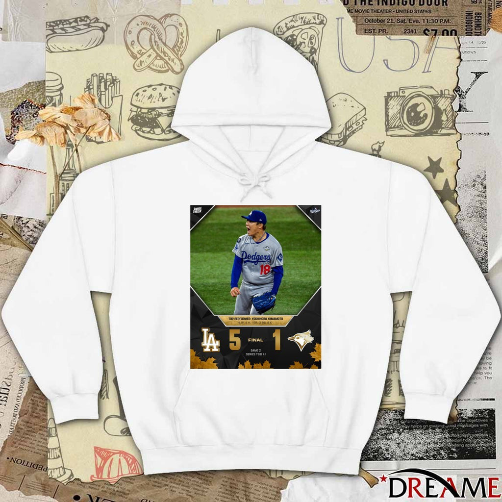 Dodgers Win Blue Jays Final Score 5 – 1 Top Performer Yoshinobu Yamamoto Poster t-shirt