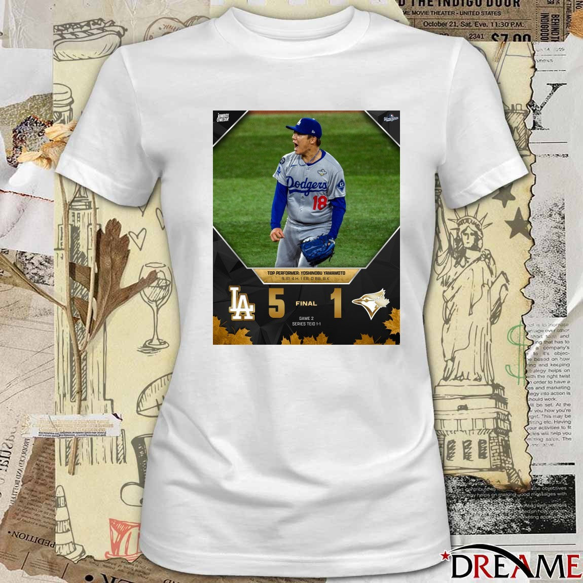 Dodgers Win Blue Jays Final Score 5 – 1 Top Performer Yoshinobu Yamamoto Poster t-shirt