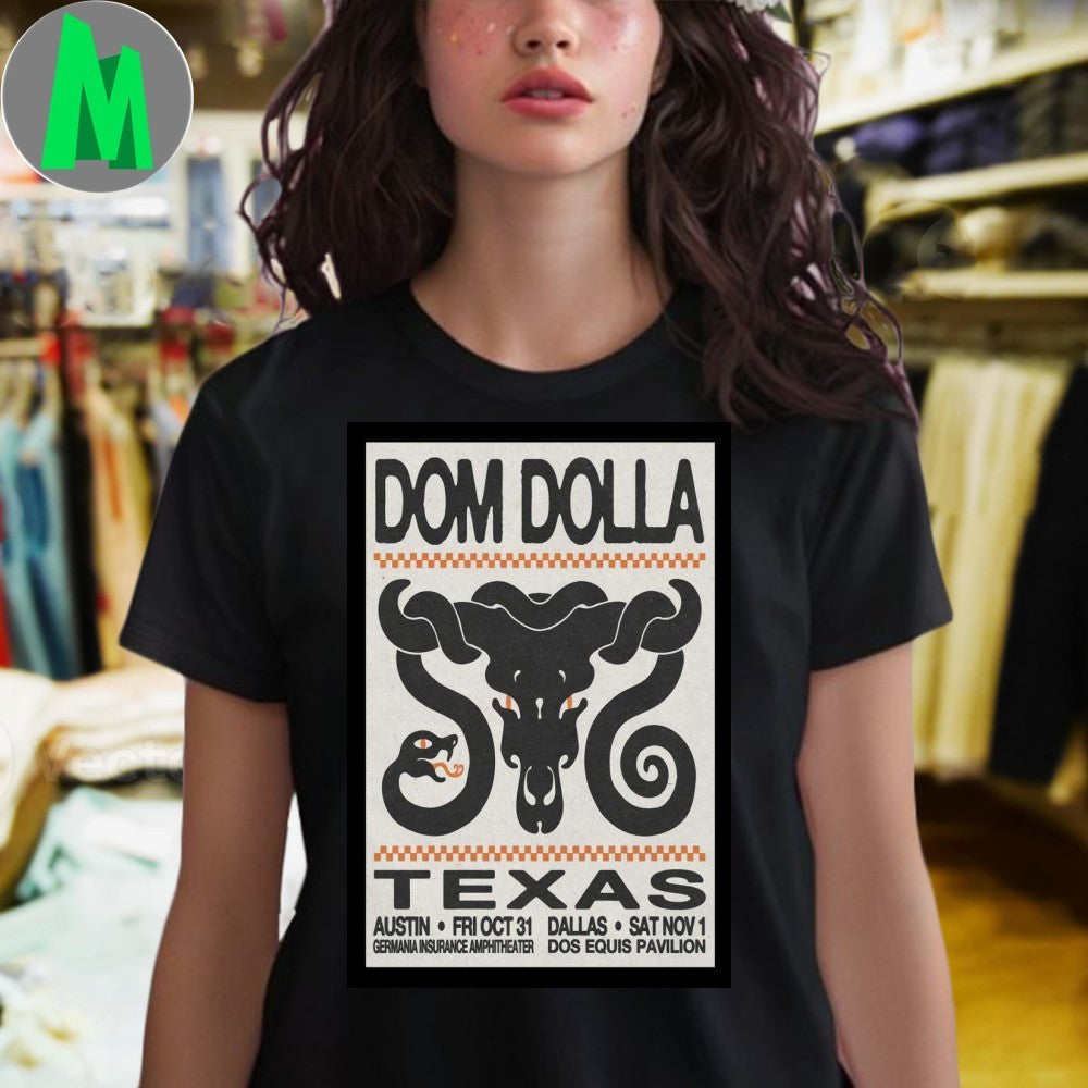 Dom Dolla Texas Austin Dallas October 31 November 1 Concert Poster T-Shirt