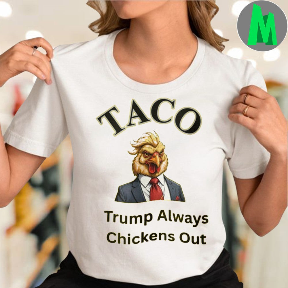 Donald Trump Chicken Cartoon T-Shirt Political Satire Humorous Graphic Tee