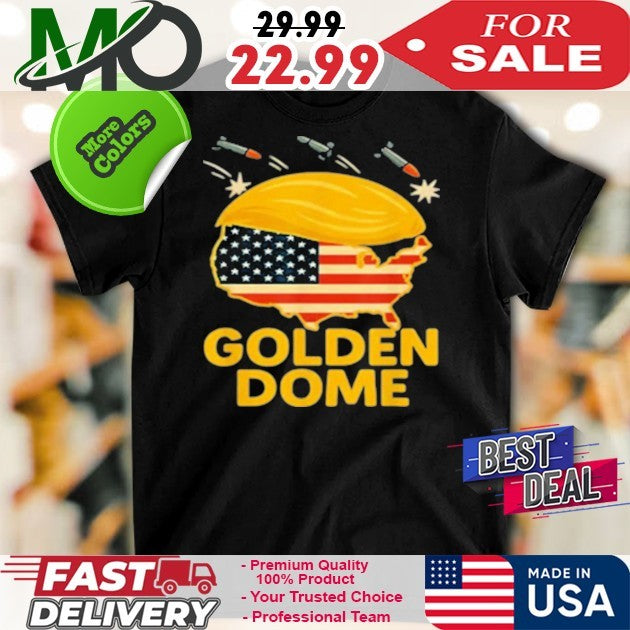 Donald Trump Golden Dome Hair Shield USA Graphic T-Shirt