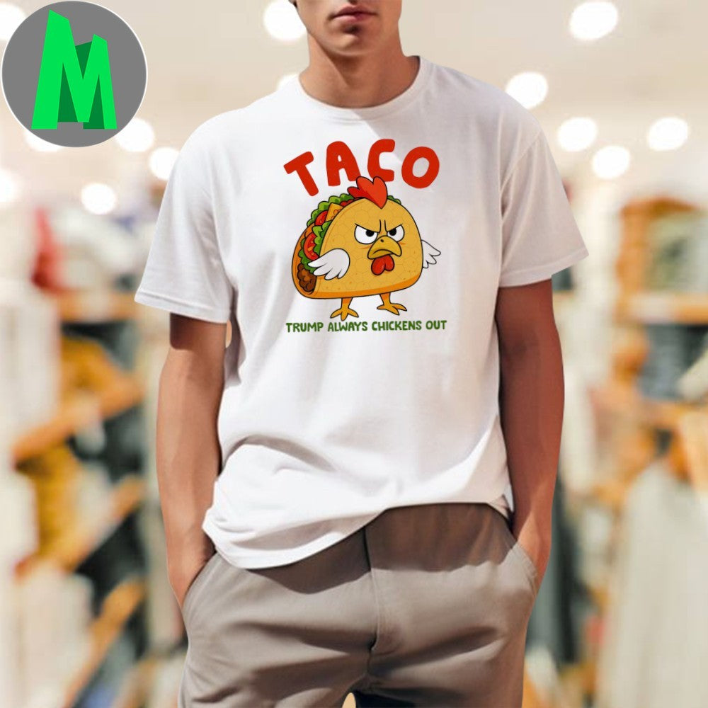 Donald Trump Political Cartoon T-Shirt Taco Chicken Humor Graphic Tee