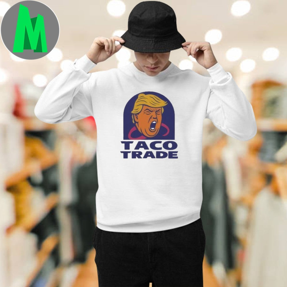 Donald Trump Taco Trade T-Shirt Political Satire Graphic Tee Funny Humorous Anti-Trump Apparel White
