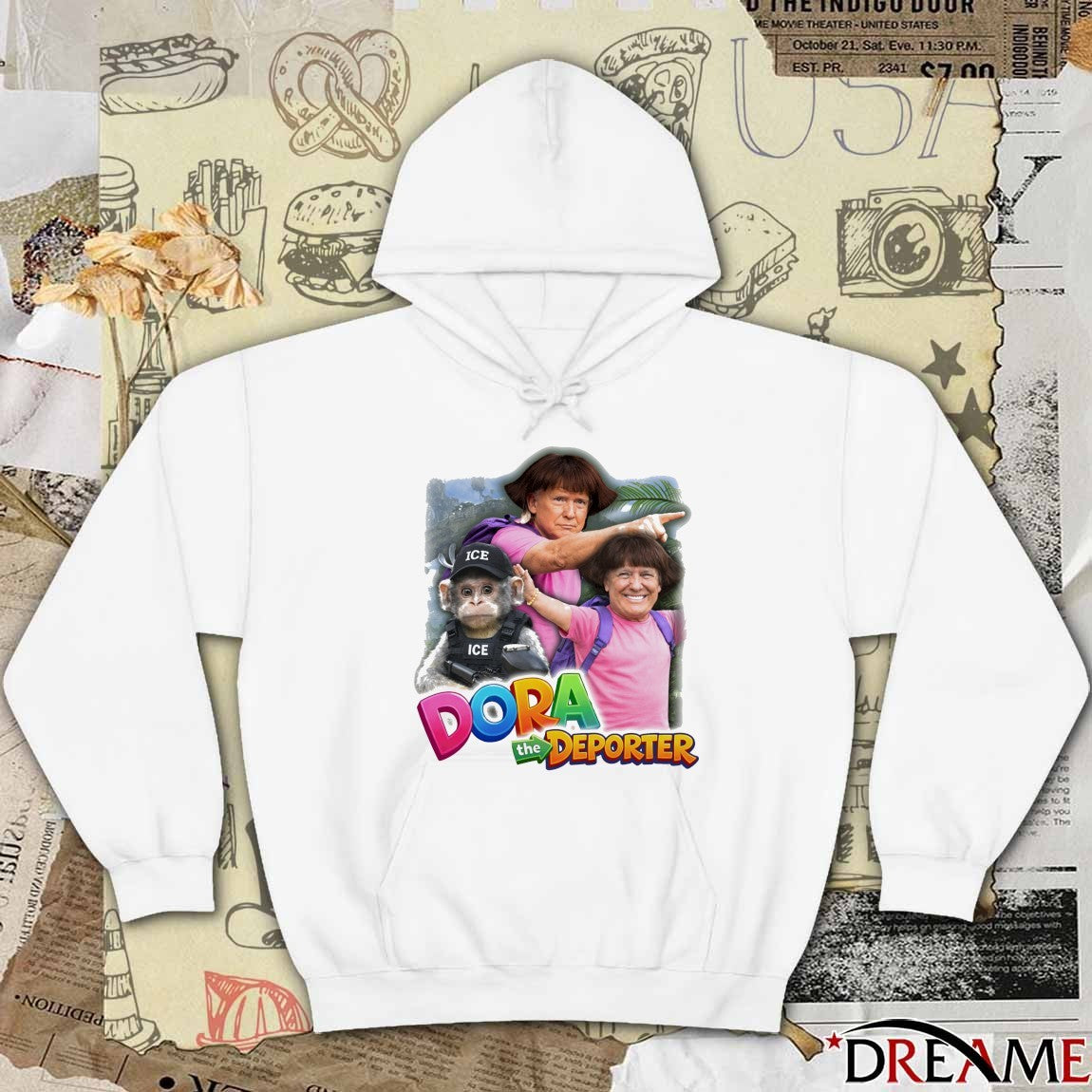 Dora The Deporter Trumps and Monkey Happy Presidents’ Day Meme t-shirt