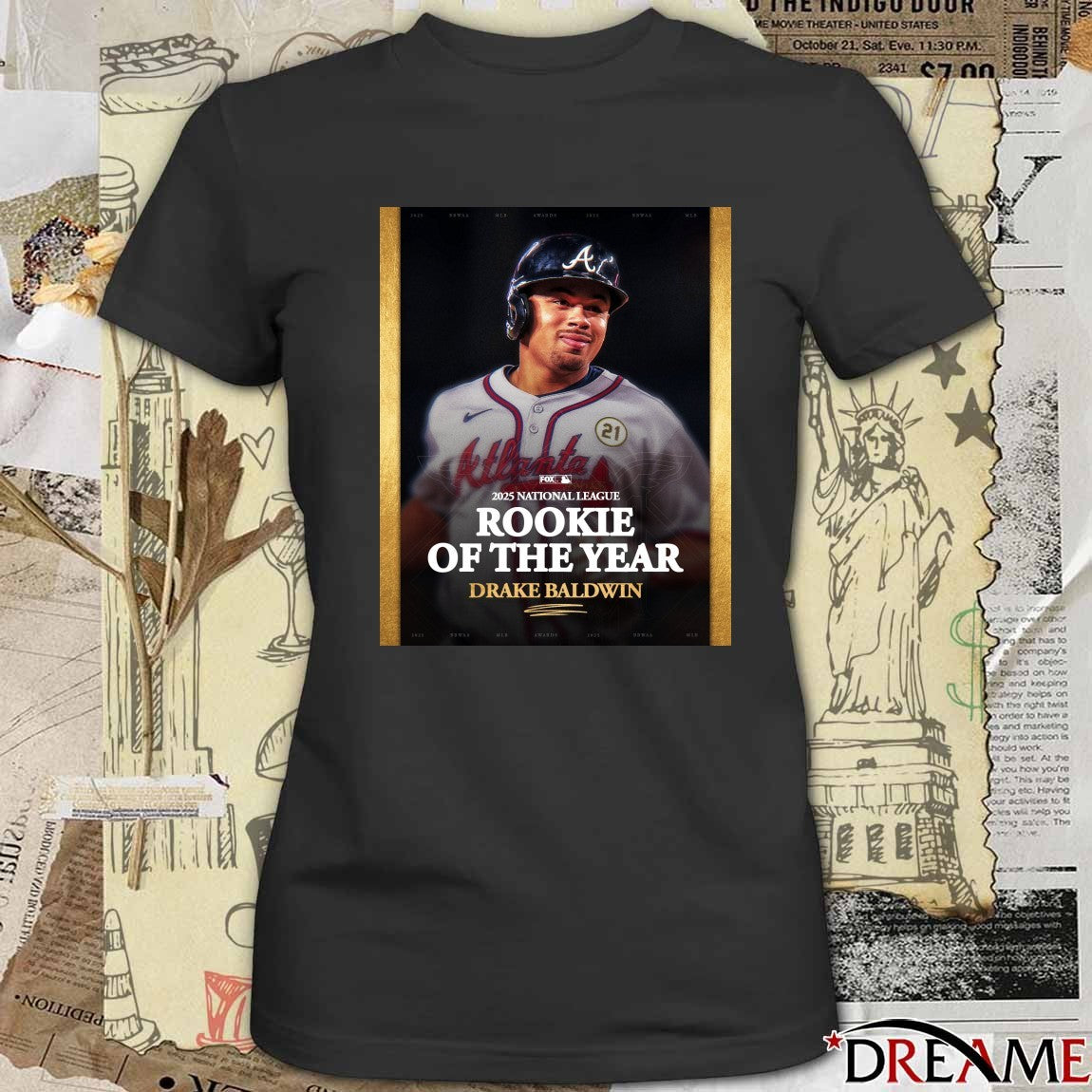 Drake Baldwin 2025 National League Rookie of the Year award FOX Sports Poster t-shirt