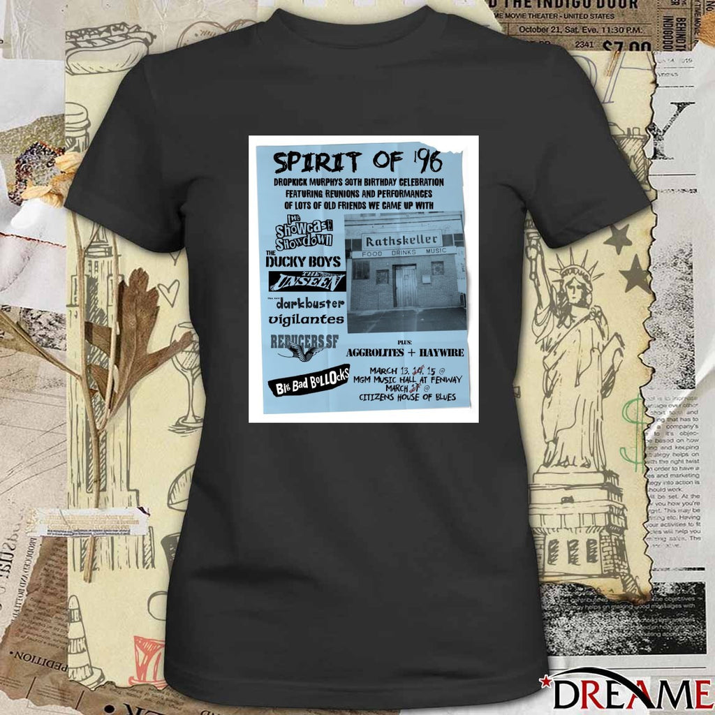 Dropkick Murphys 30th Birthday Celebration Spirit of ’96 March 13 – 15 2026 Poster t-shirt