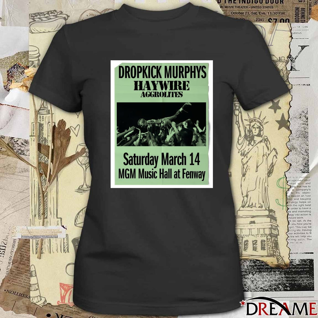 Dropkick Murphys Haywire Aggrolites March 14 2026 MGM Music Hall At Fenway Poster t-shirt