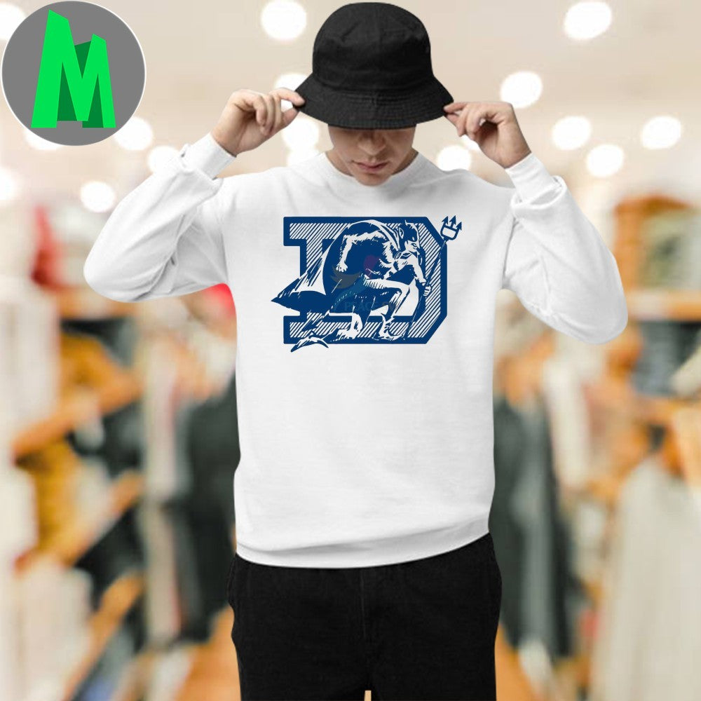 Duke Sprinting Blue Devil Logo Vintage Shirt