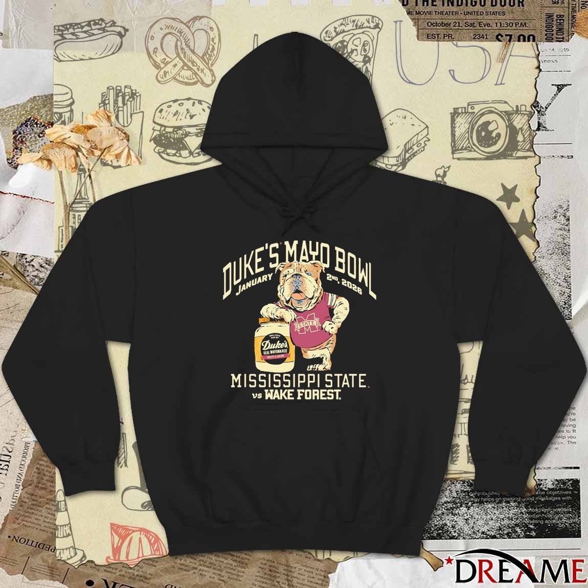 Duke’s Mayo Bowl 2026 Mississippi State Bulldogs Vs Wake Forest Demon Deacons January 2 Mascot t-shirt