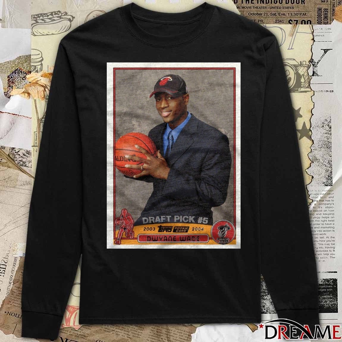 Dwyane Wade Miami Heat 2026 NBA Basketball Draft Pick Topps Trading Card Player t-shirt