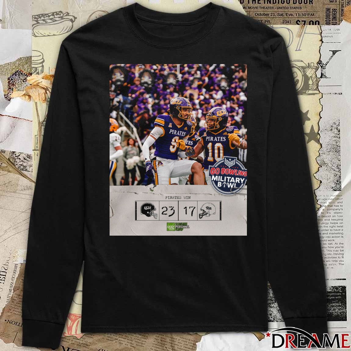 East Carolina Pirates defeated the Pittsburgh Panthers Final Score 23-17 2025 Military Bowl Poster t-shirt
