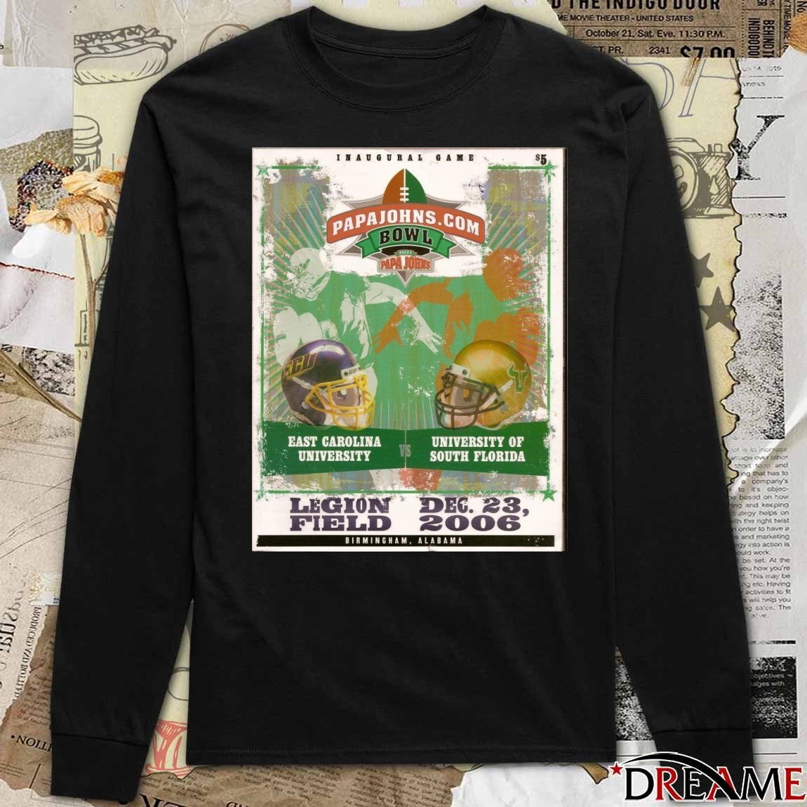 East Carolina Vs South Florida PapaJohns.com Bowl December 23, 2006 Legion Field Birmingham, Alabama Poster t-shirt