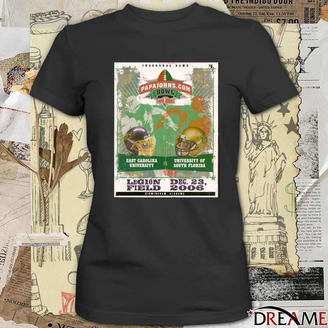 East Carolina Vs South Florida PapaJohns.com Bowl December 23, 2006 Legion Field Birmingham, Alabama Poster t-shirt