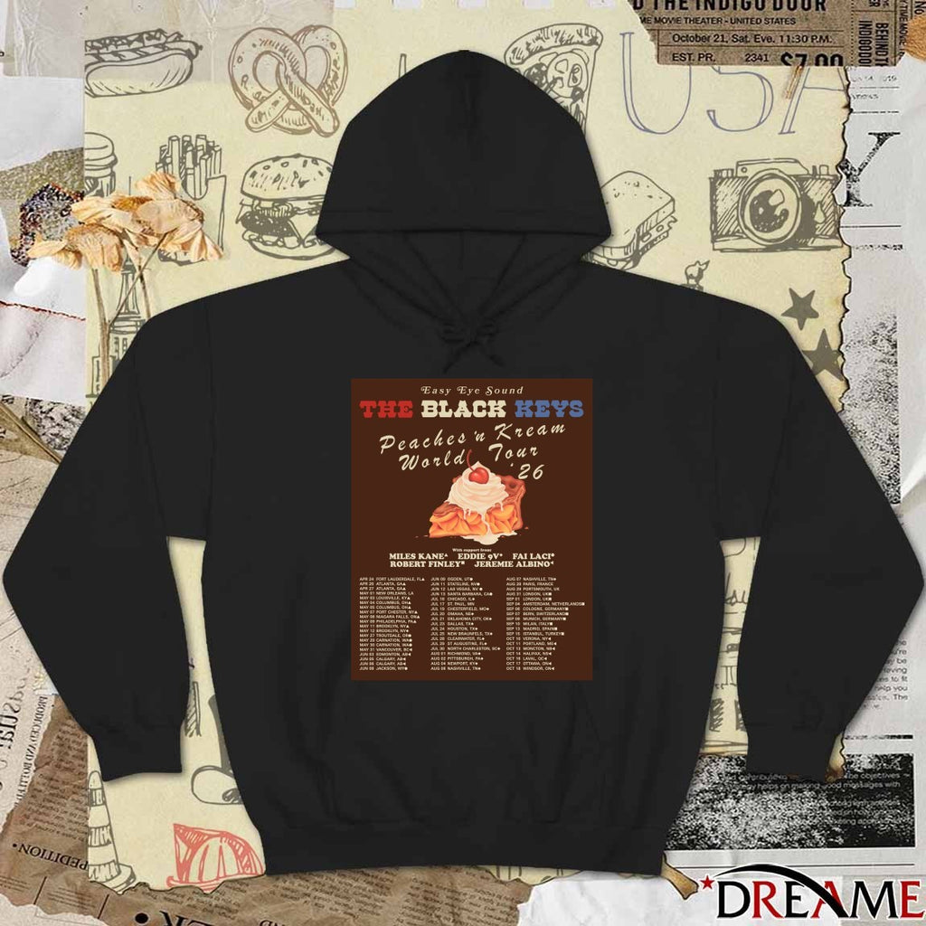 Easy Eye Sound The Black Keys Peaches ‘N Kream World Tour 2026 Poster t-shirt
