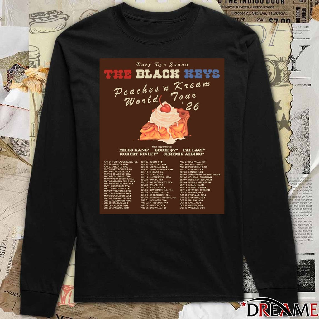Easy Eye Sound The Black Keys Peaches ‘N Kream World Tour 2026 Poster t-shirt