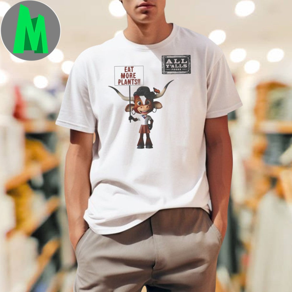 Eat More Plants Vegan Bull Shirt
