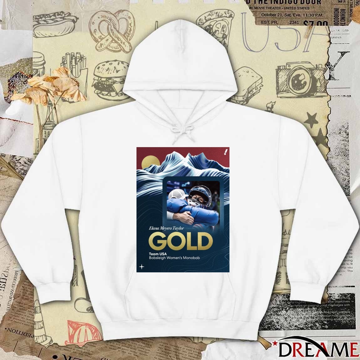Elana Meyers Taylor GOLD Team USA Bobsleigh Women’s Monobob t-shirt