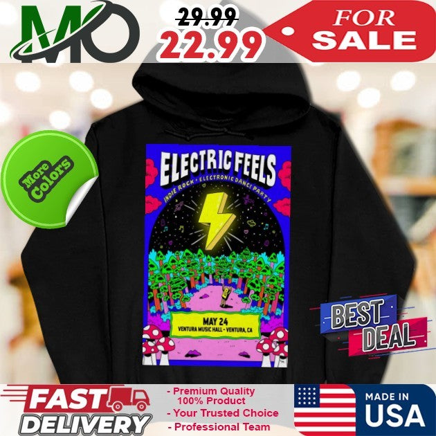 Electric Feels Indie Rock Electronic Dance Party Ventura Music Hall 5-24-2025 Poster Shirt