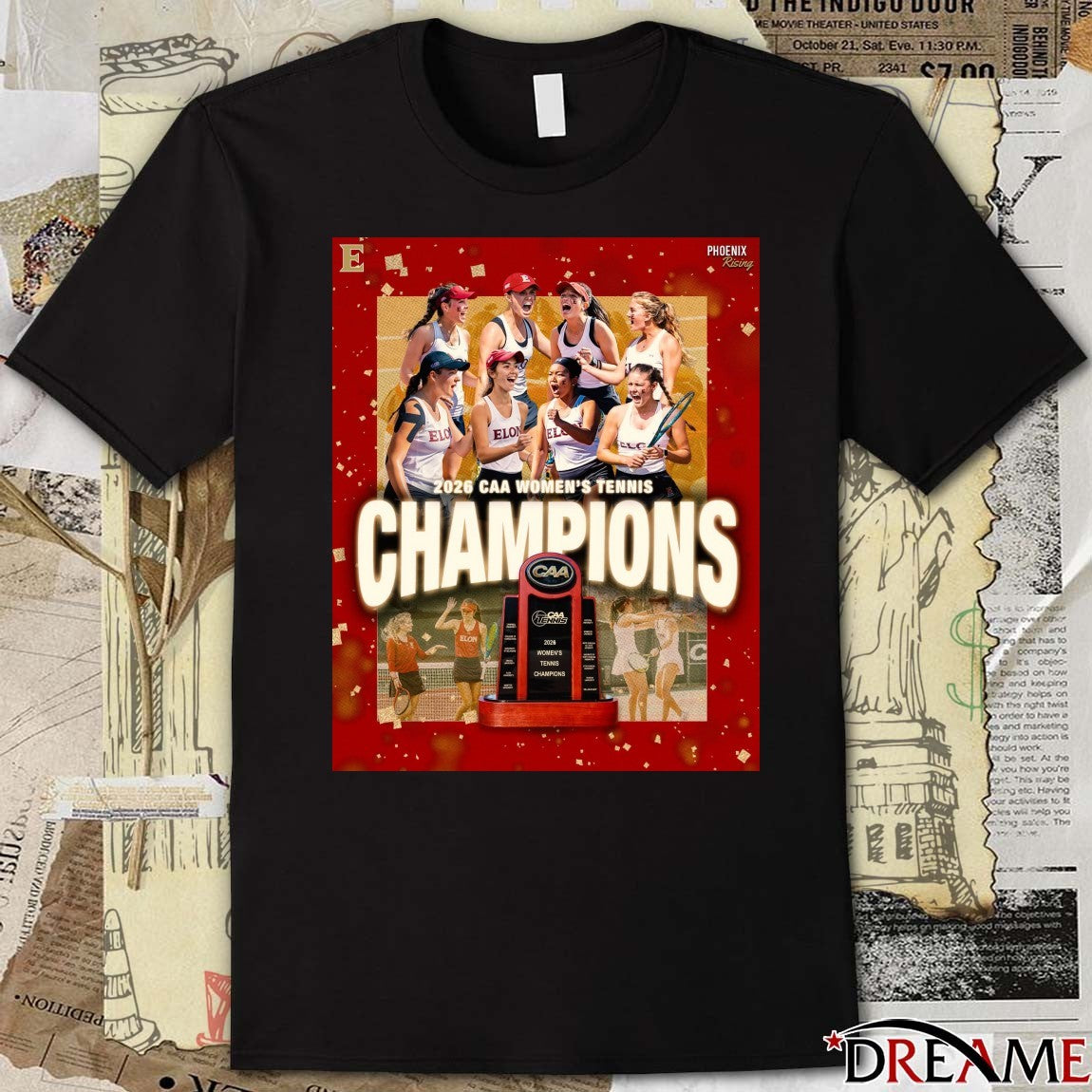 Elon Women’s Tennis takes down William & Mary win CAA Championship 2026 Poster t-shirt