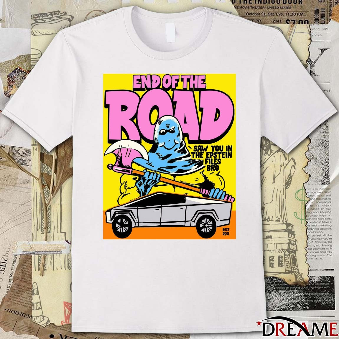 End Of The Road Saw You In The Epstein Files Bro t-shirt
