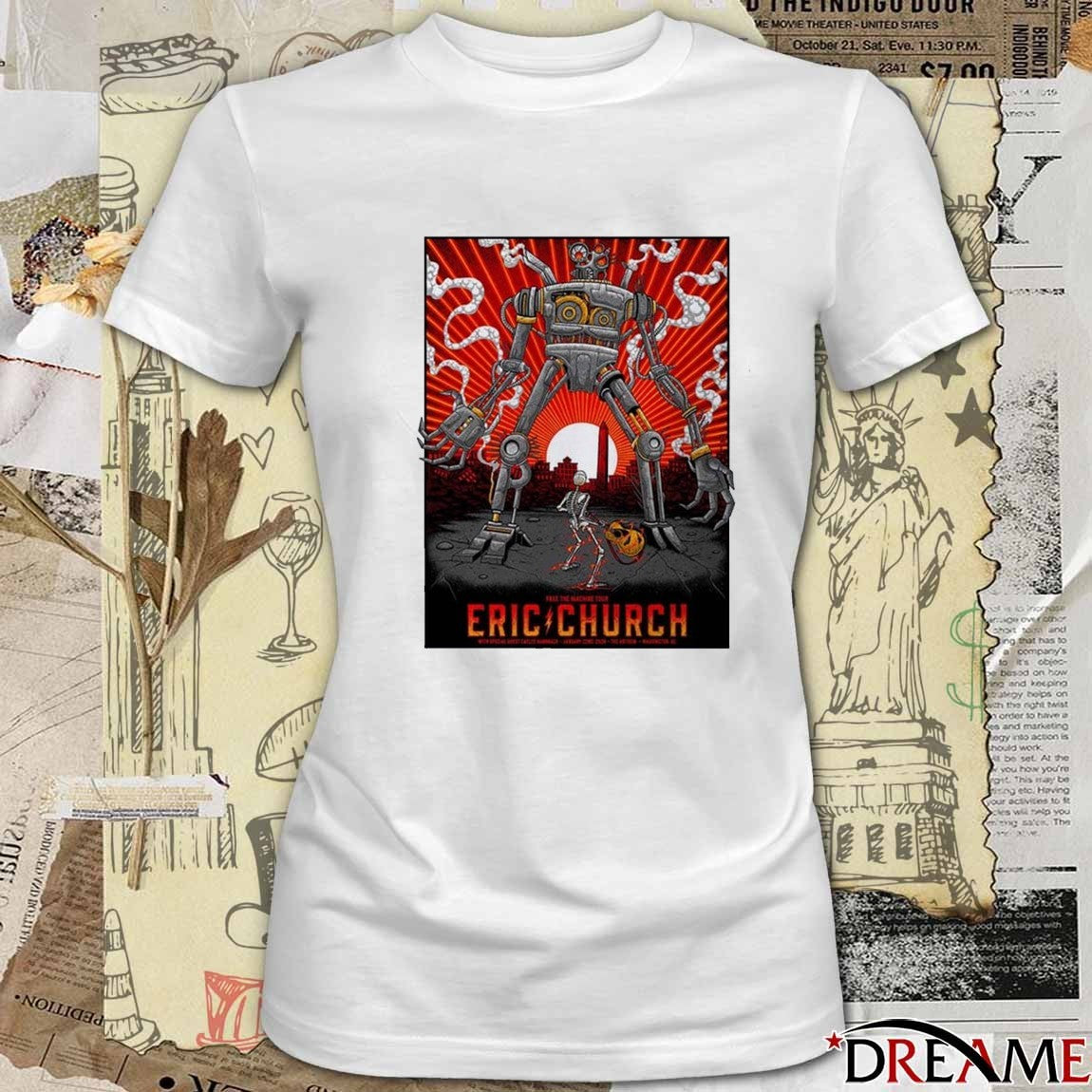 Eric Church Washington DC Night 1 Anthem On January 22nd The Free the Machine Tour 2026 Poster t-shirt