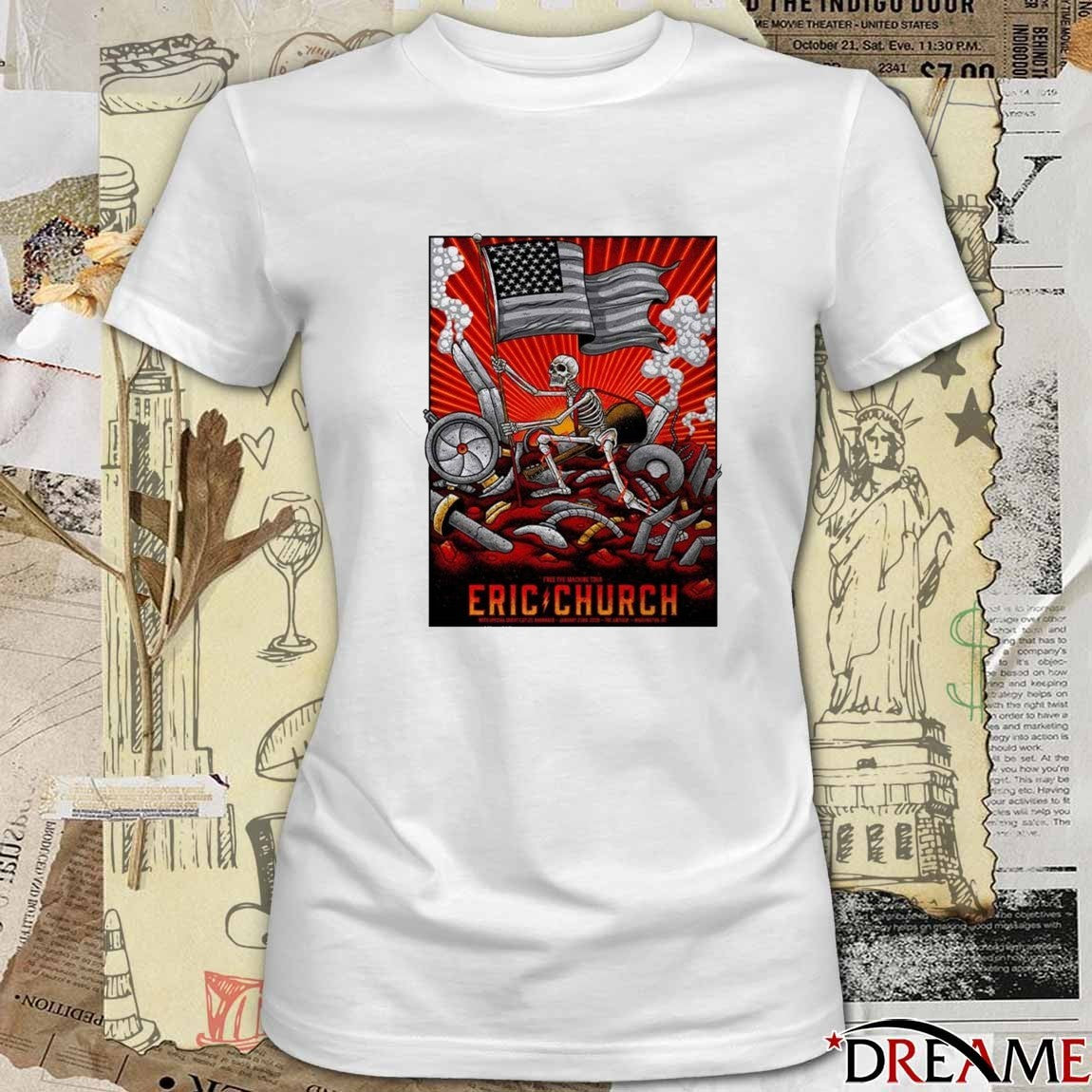 Eric Church Washington DC Night 2 Anthem January 23rd The Free the Machine Tour 2026 Poster t-shirt