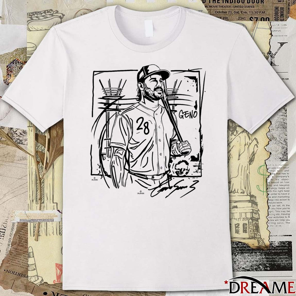 Eugenio Suarez Drip and Splatter Cincinnati Reds MLB Signature t-shirt