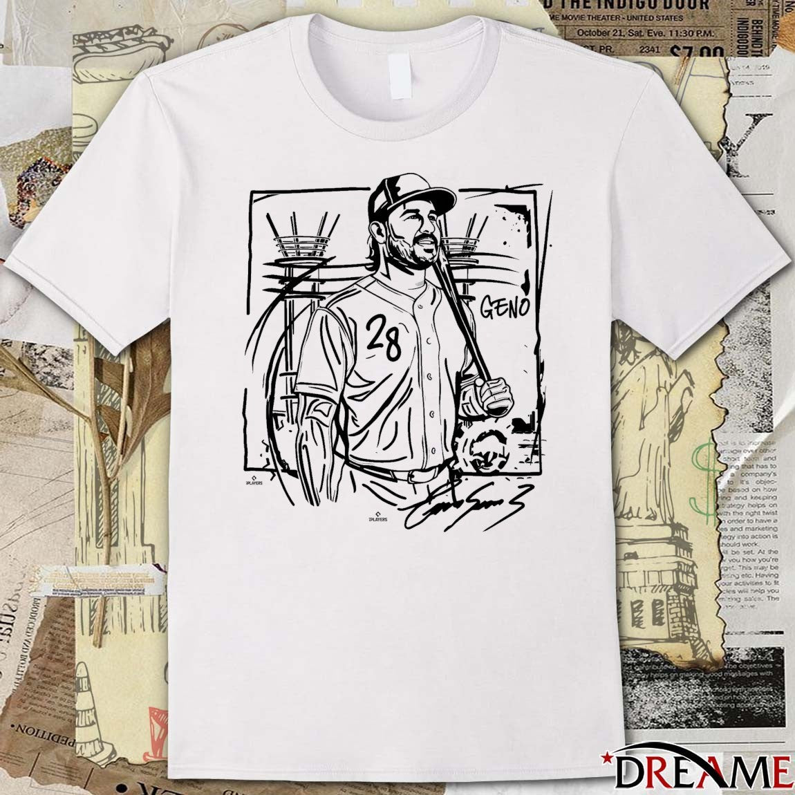 Eugenio Suarez Drip and Splatter Cincinnati Reds MLB Signature t-shirt
