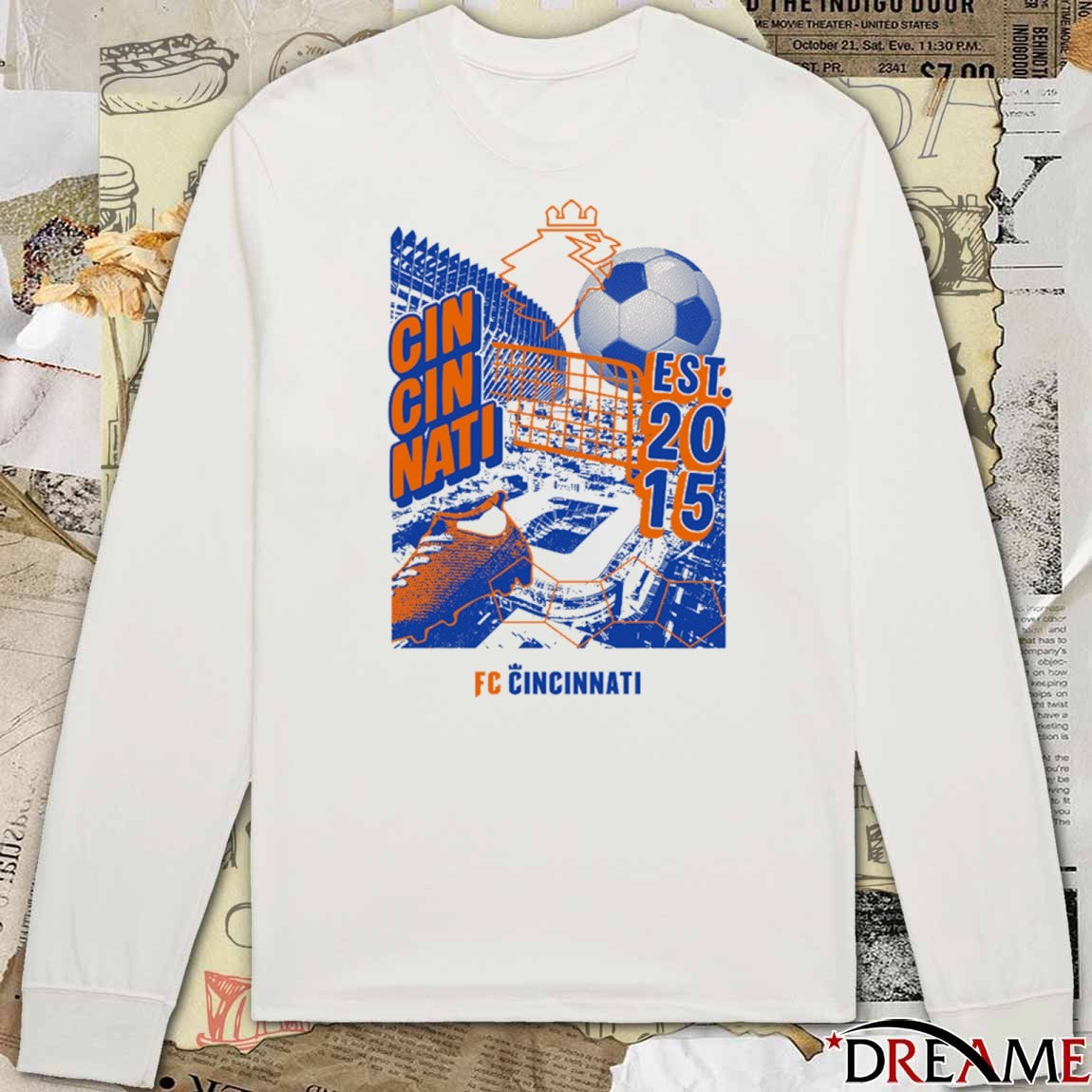 FC Cincinnati Grunge Collage Est 2015 t-shirt