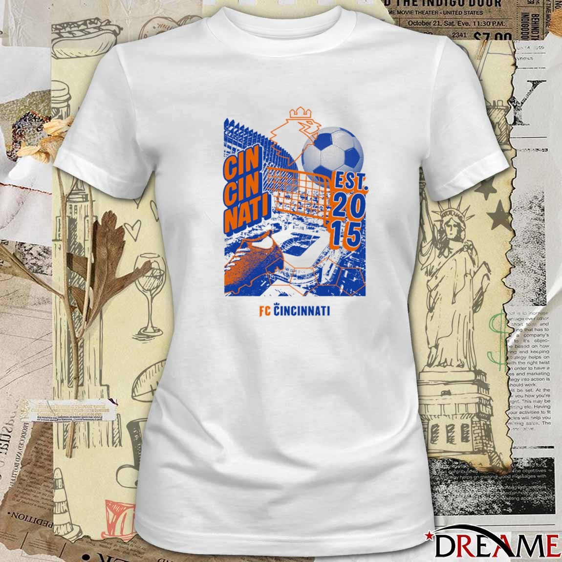 FC Cincinnati Grunge Collage Est 2015 t-shirt