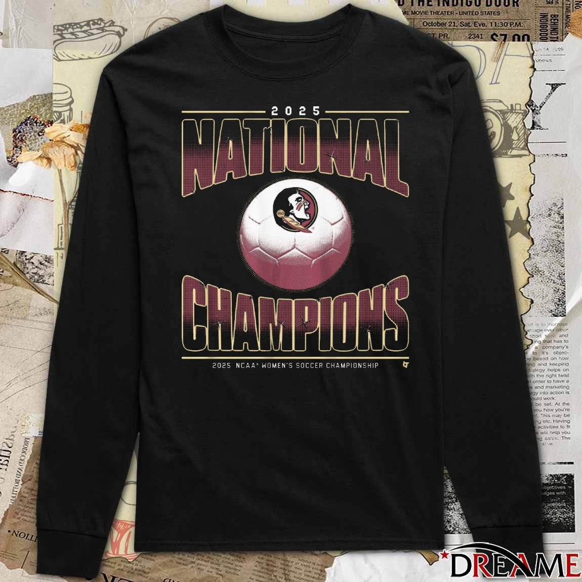 FSU Florida State Seminoles NCAA Women’s Soccer 2025 National Champions t-shirt