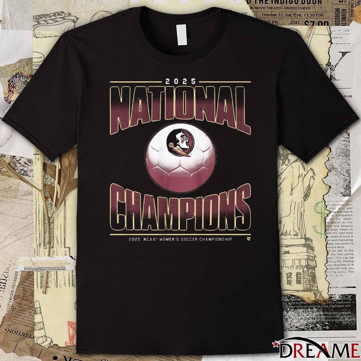 FSU Florida State Seminoles NCAA Women’s Soccer 2025 National Champions t-shirt