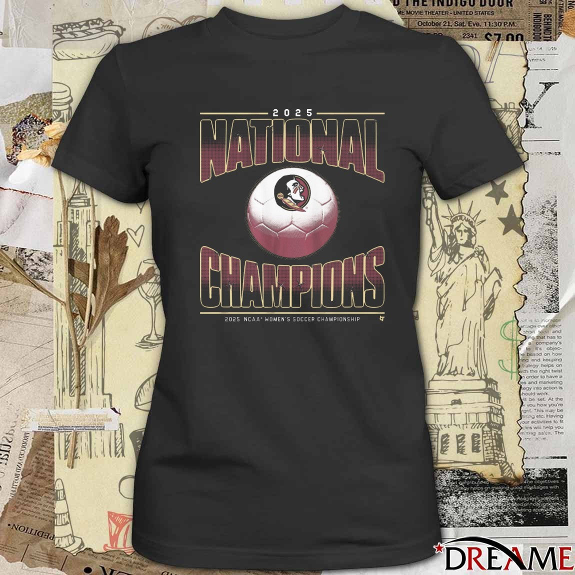 FSU Florida State Seminoles NCAA Women’s Soccer 2025 National Champions t-shirt