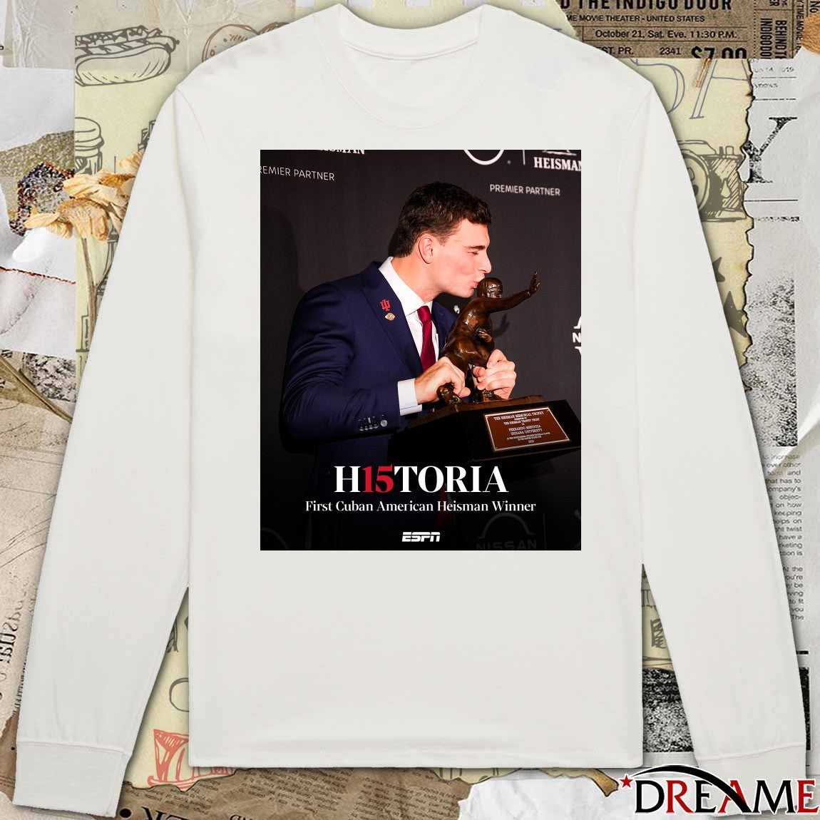 Fernando Mendoza H15toria First Cuban American Heisman Winner 2025 Poster t-shirt