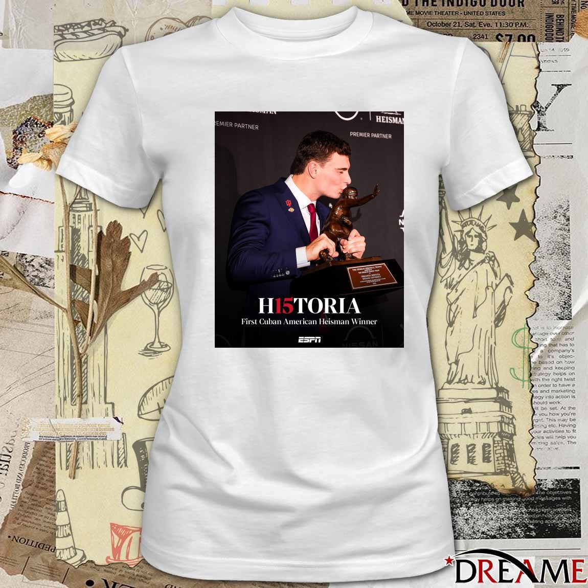 Fernando Mendoza H15toria First Cuban American Heisman Winner 2025 Poster t-shirt