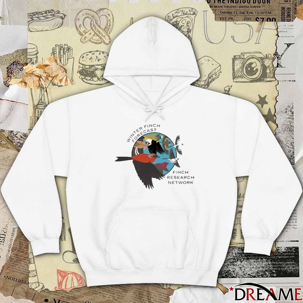 FiRN Winter Finch Forecast Finch Research Network t-shirt