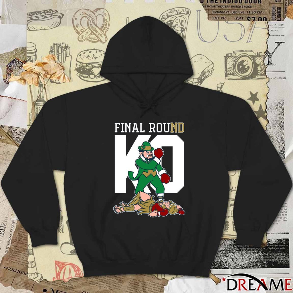 Final Round KO Notre Dame Fighting Irish Defeats Trojans Mascot t-shirt