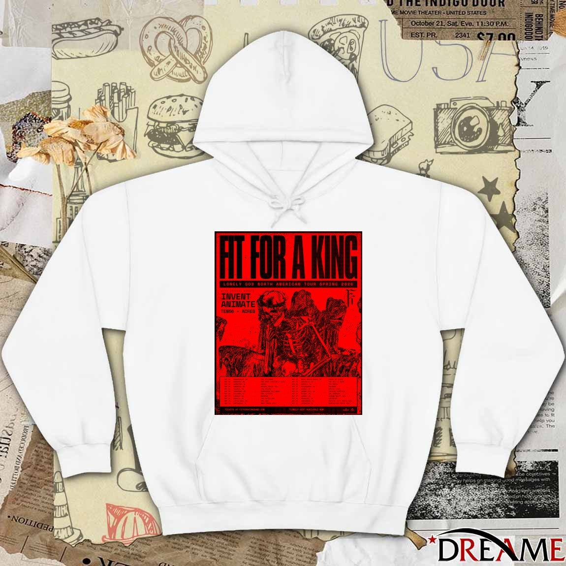 Fit For A King Lonely God North American Tour Spring 2026 Poster t-shirt
