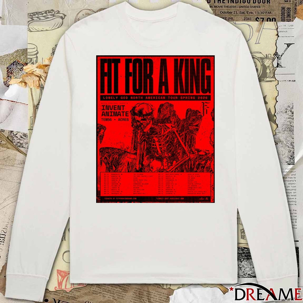 Fit For A King Lonely God North American Tour Spring 2026 Poster t-shirt
