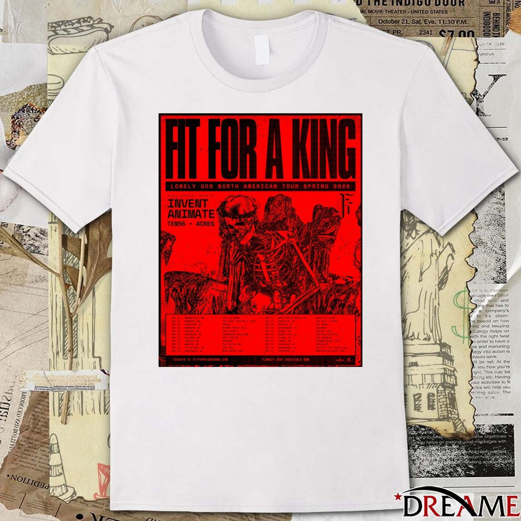 Fit For A King Lonely God North American Tour Spring 2026 Poster t-shirt