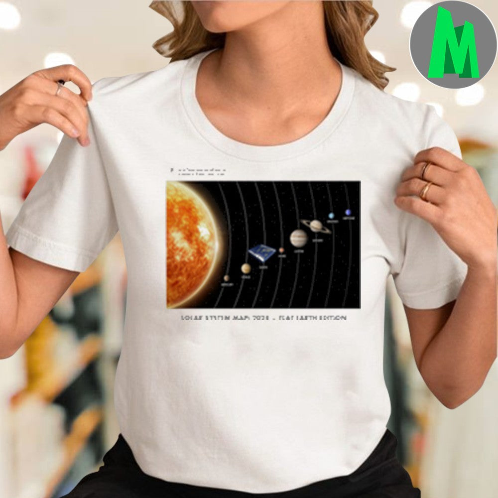 Flat Earth Solar System Map 2034 Graphic T-Shirt