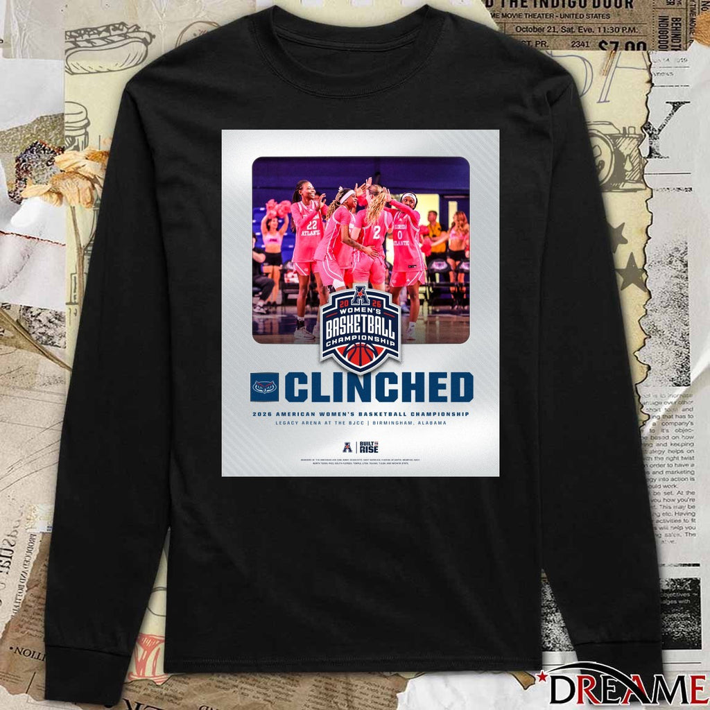 Florida Atlantic Clinched 2026 American Women’s Basketball Championship Birmingham AL Poster t-shirt
