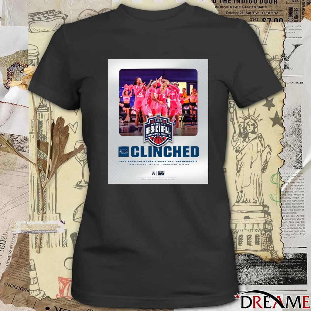 Florida Atlantic Clinched 2026 American Women’s Basketball Championship Birmingham AL Poster t-shirt
